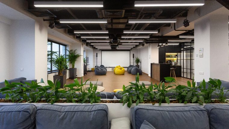 Interieur van Wedstrijdsecretariaat in Sportcentrum Het Trefpunt